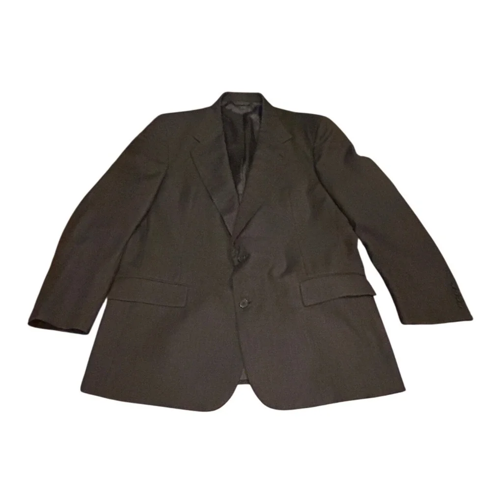 Ventresca's Custom Suit Plaid 2pc Wool Vintage 90s Professional Classic Dapper